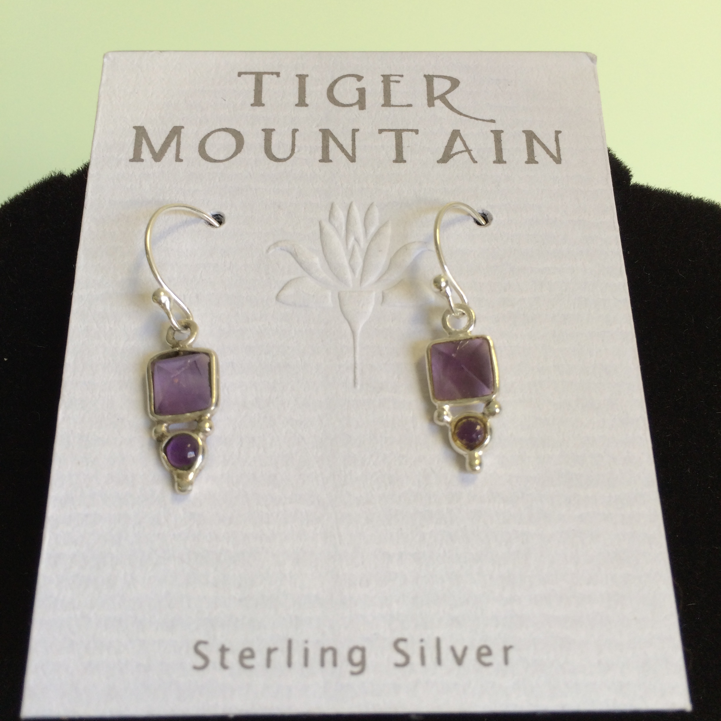 Sterling Silver Purple Earrings