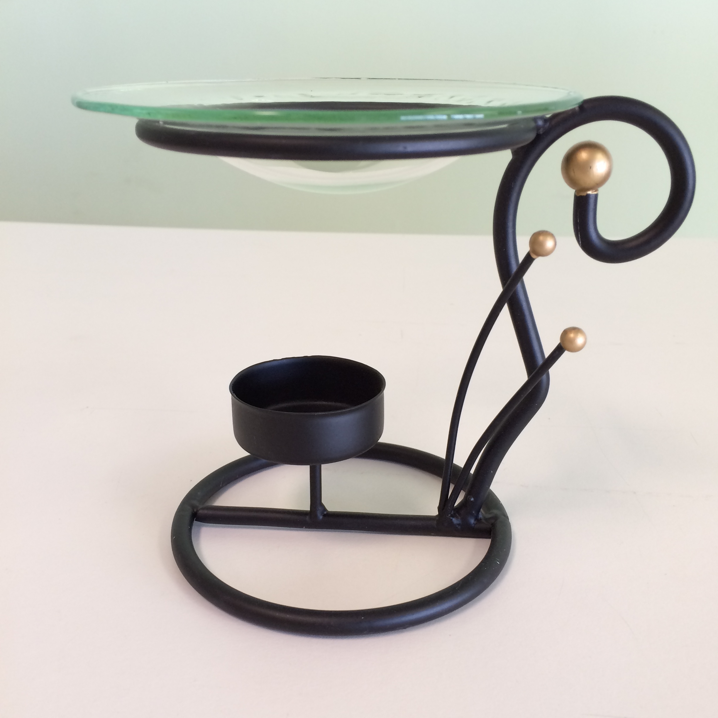 Black Wrought Iron Oil Warmer