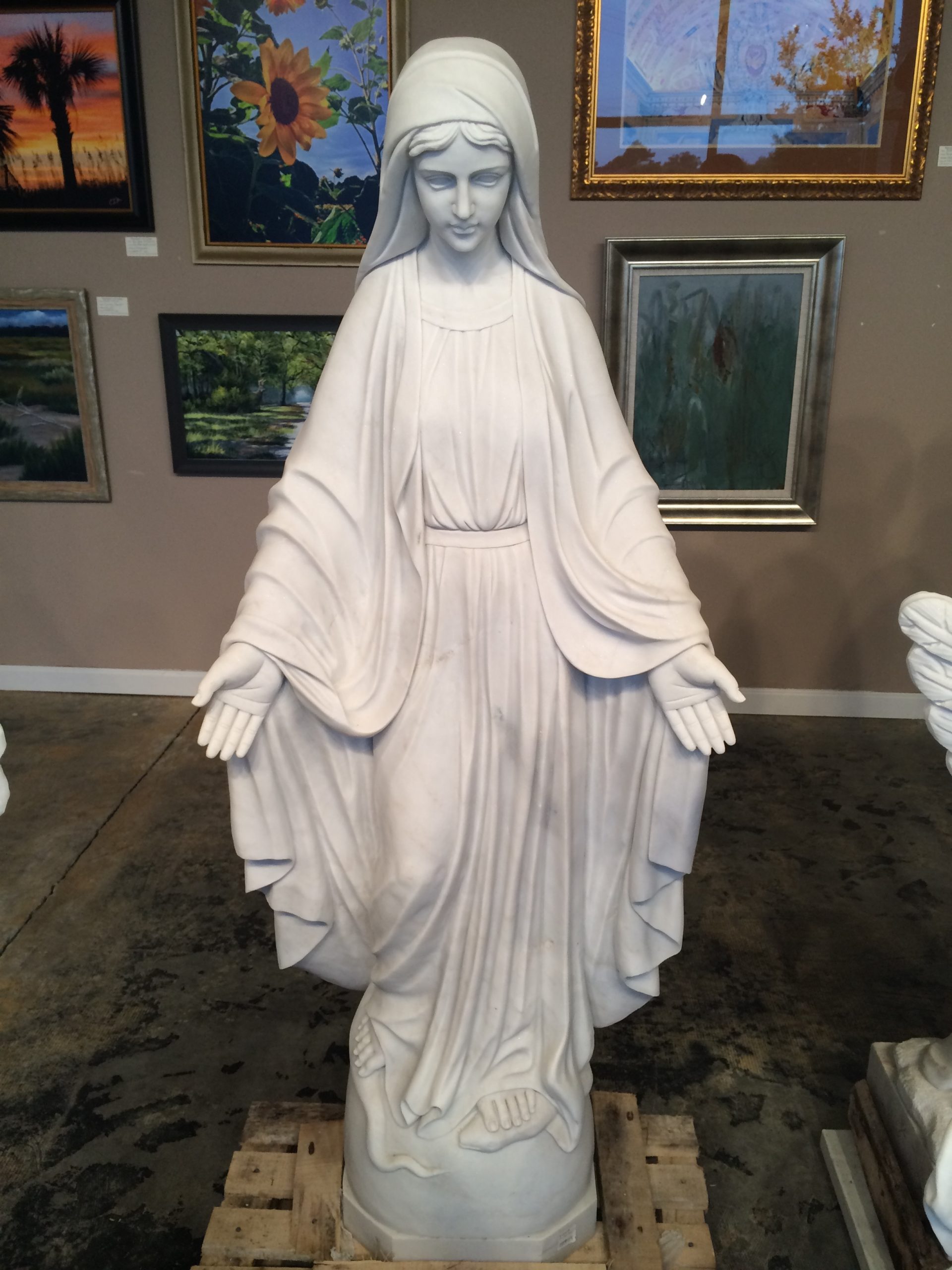 Marble Statue Virgin Mary