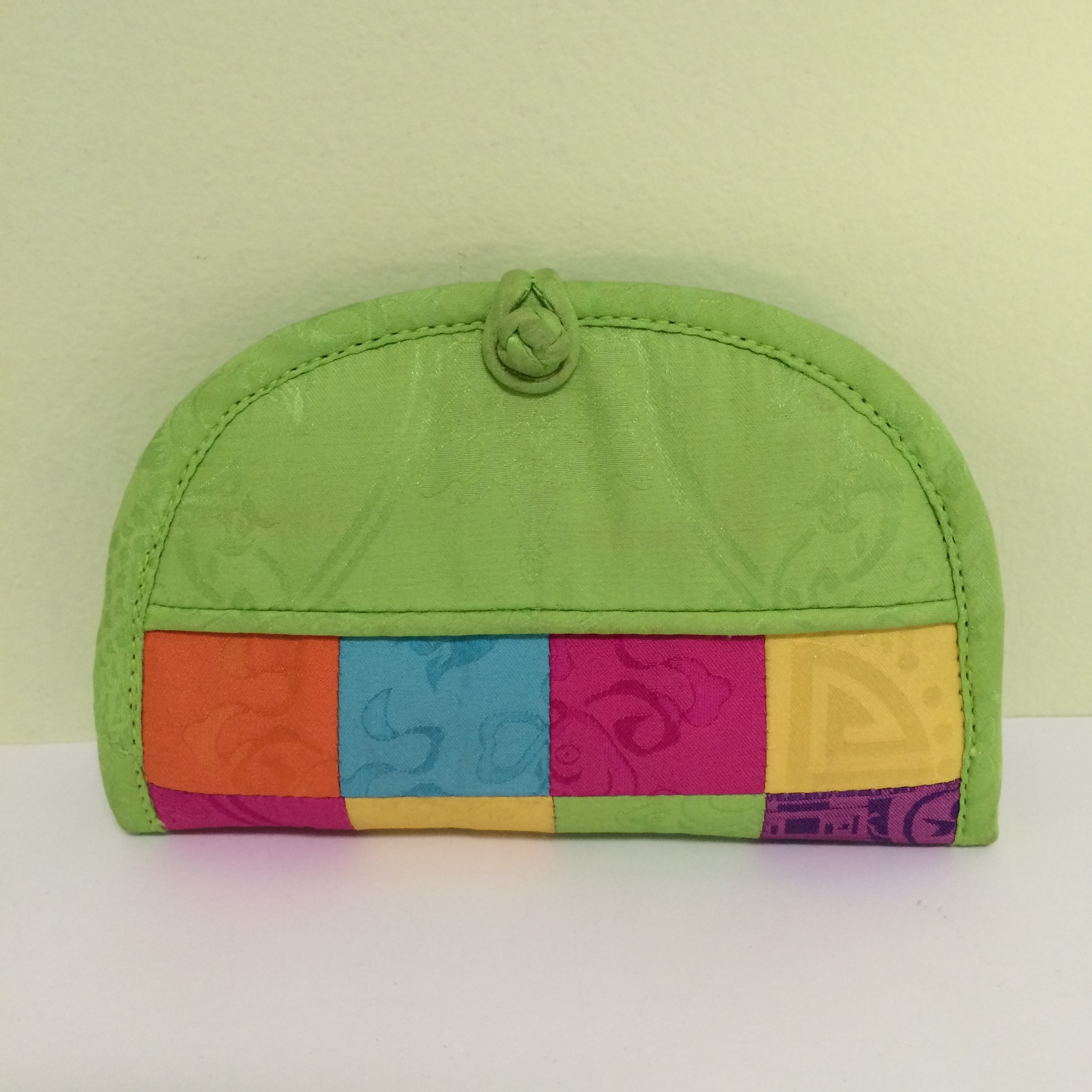 Chinese Green MultiColor Bottom Coin Purse