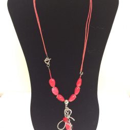 Fashion Necklace & Earring, Red Set 143Fashion Necklace & Earring Set 143
