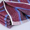 dish towel, burgundy and blue stripe