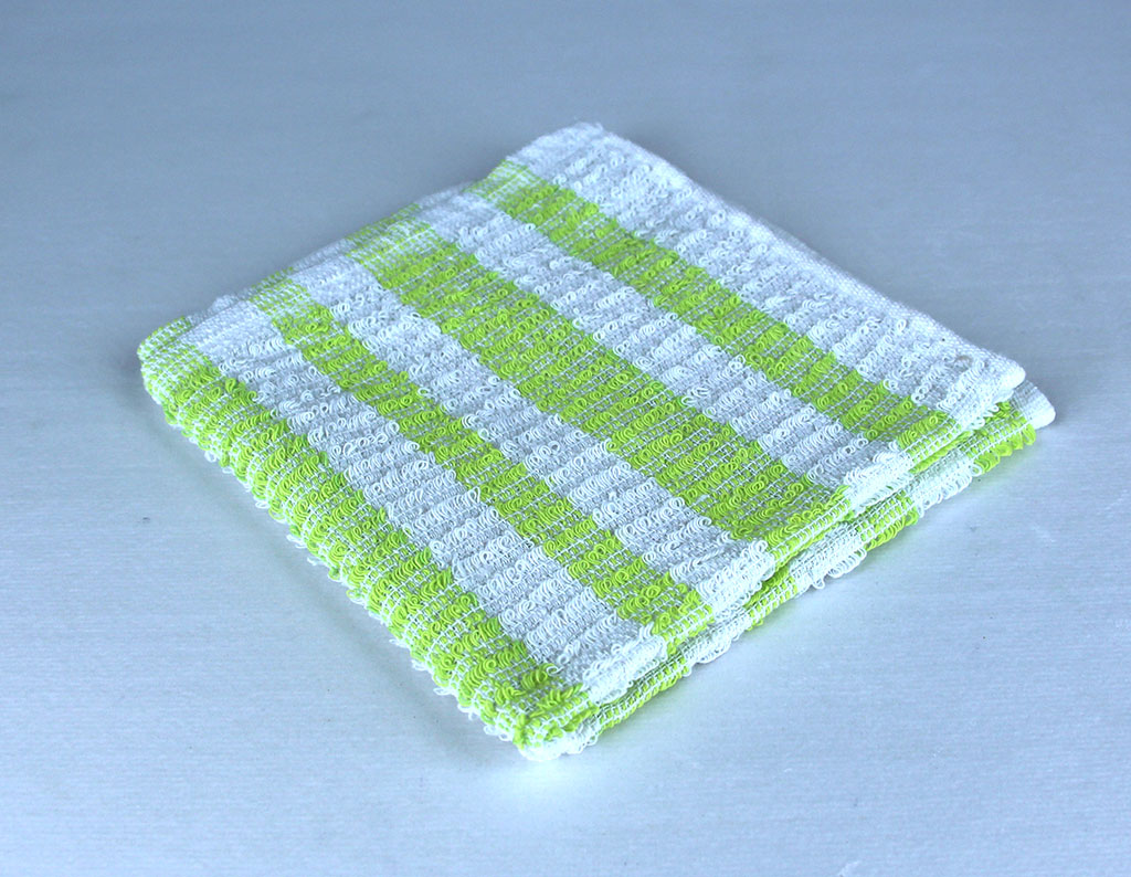 Dish Cloth, Light Green Stripe