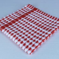 Dish Cloth, Red and White Check